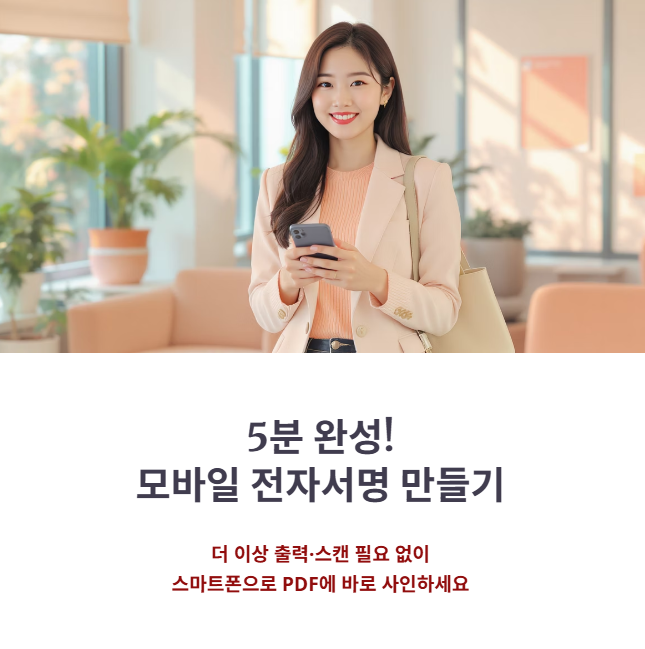 5분 완성! 아이폰/갤럭시에서 전자서명 만들기 (PDF/계약서에 넣는 법)