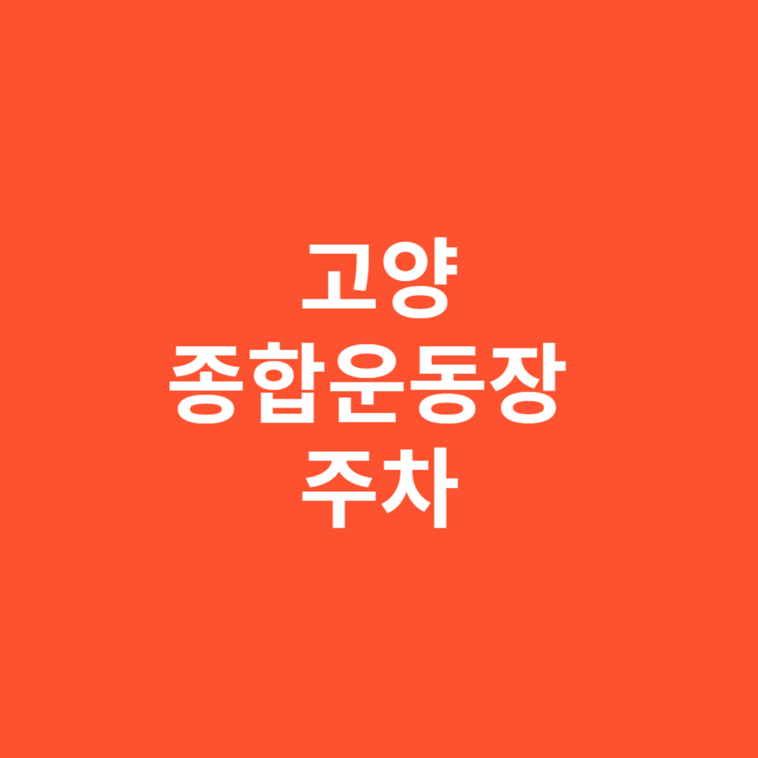 고양종합운동장 주차