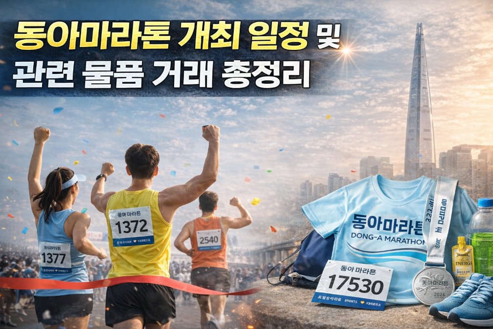 2026 동아마라톤 개최 일정부터 물품 거래까지 한번에 정리