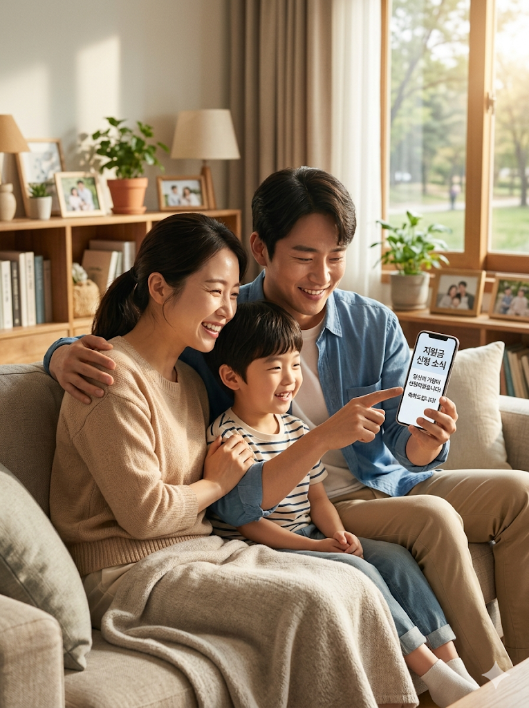 고유가 시대에 지원금을 받고 안도하는 시민들의 따뜻한 모습