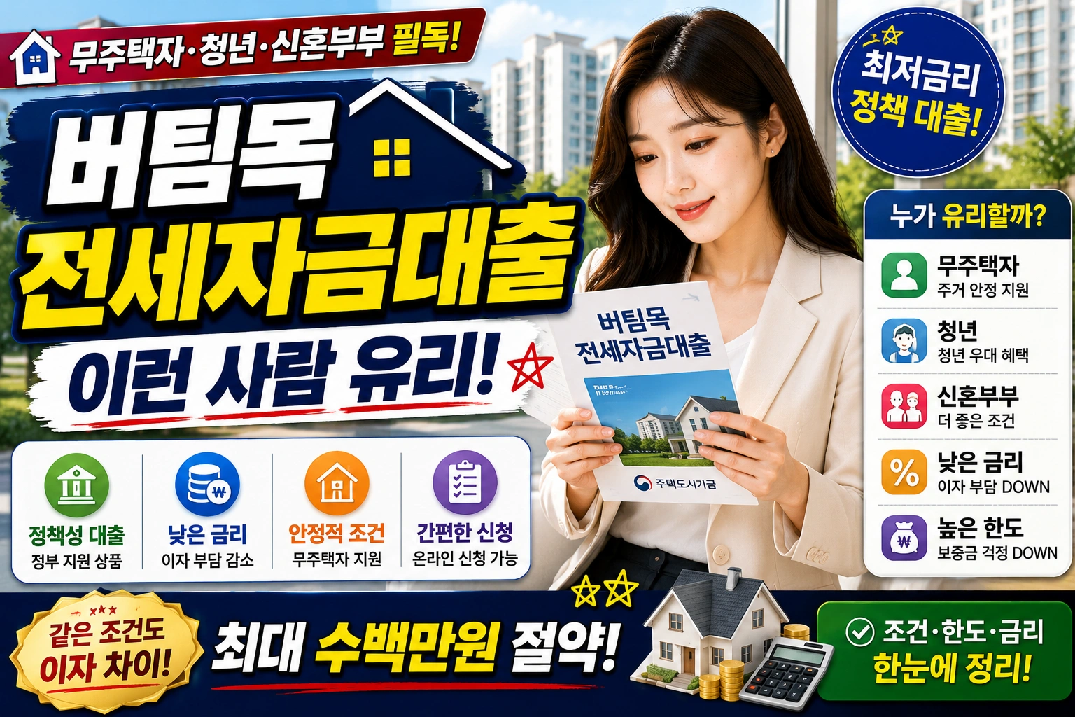 버팀목 전세자금대출이 유리한 사람은 따로 있습니다