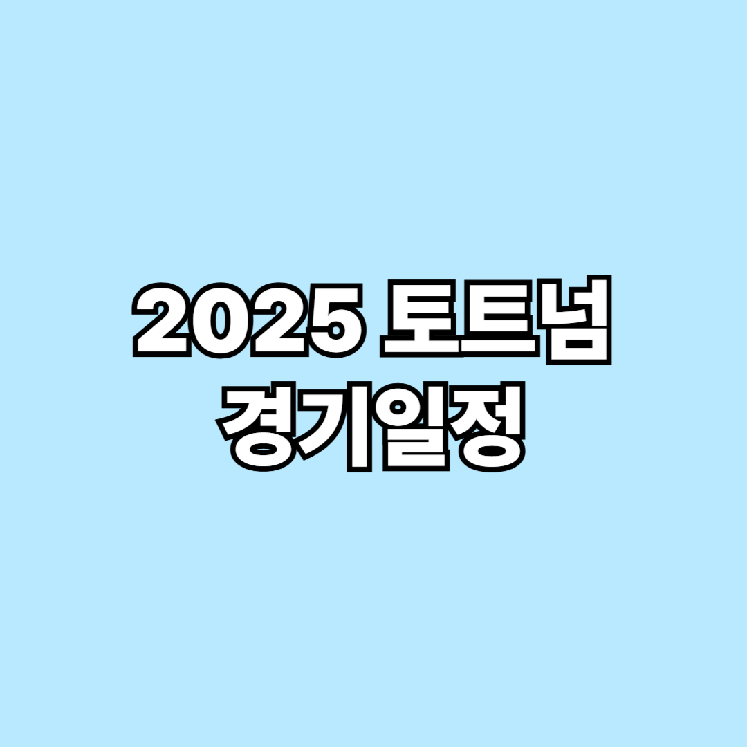 2025 토트넘 경기일정