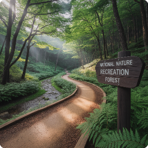 숲나들e 예약 방법(자연이미지)