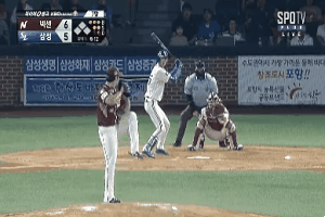 조상우의 슬라이더로 구자욱 삼진