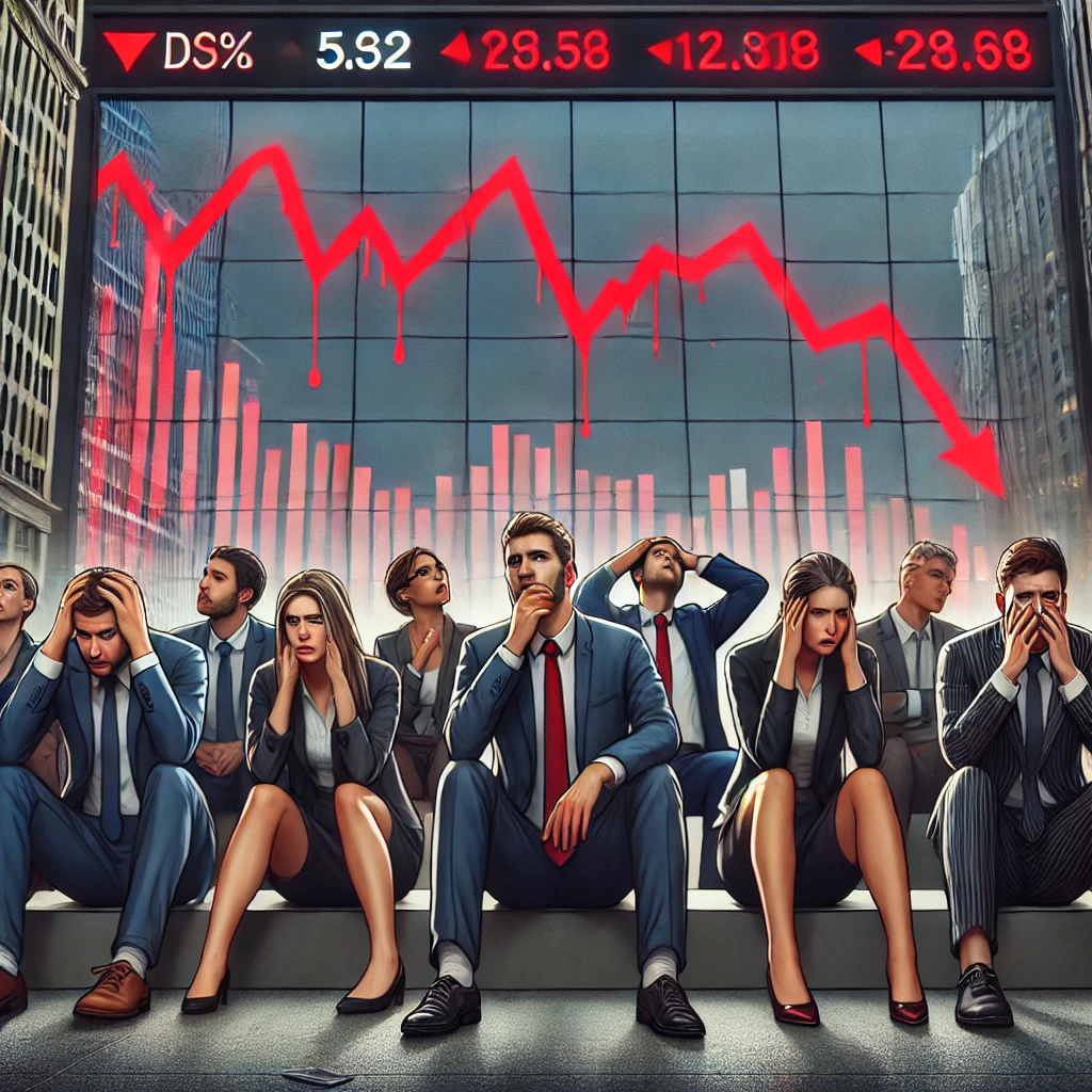 투자자들이 힘들어 하는 모습