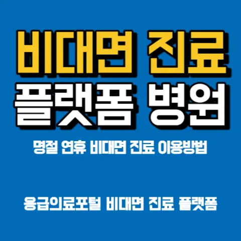 비대면-진료-플랫폼-이용방법-처방전-발급-앱-추천