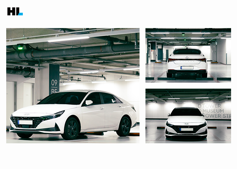 2022년형 아반떼 측면, 후면, 정면 이미지