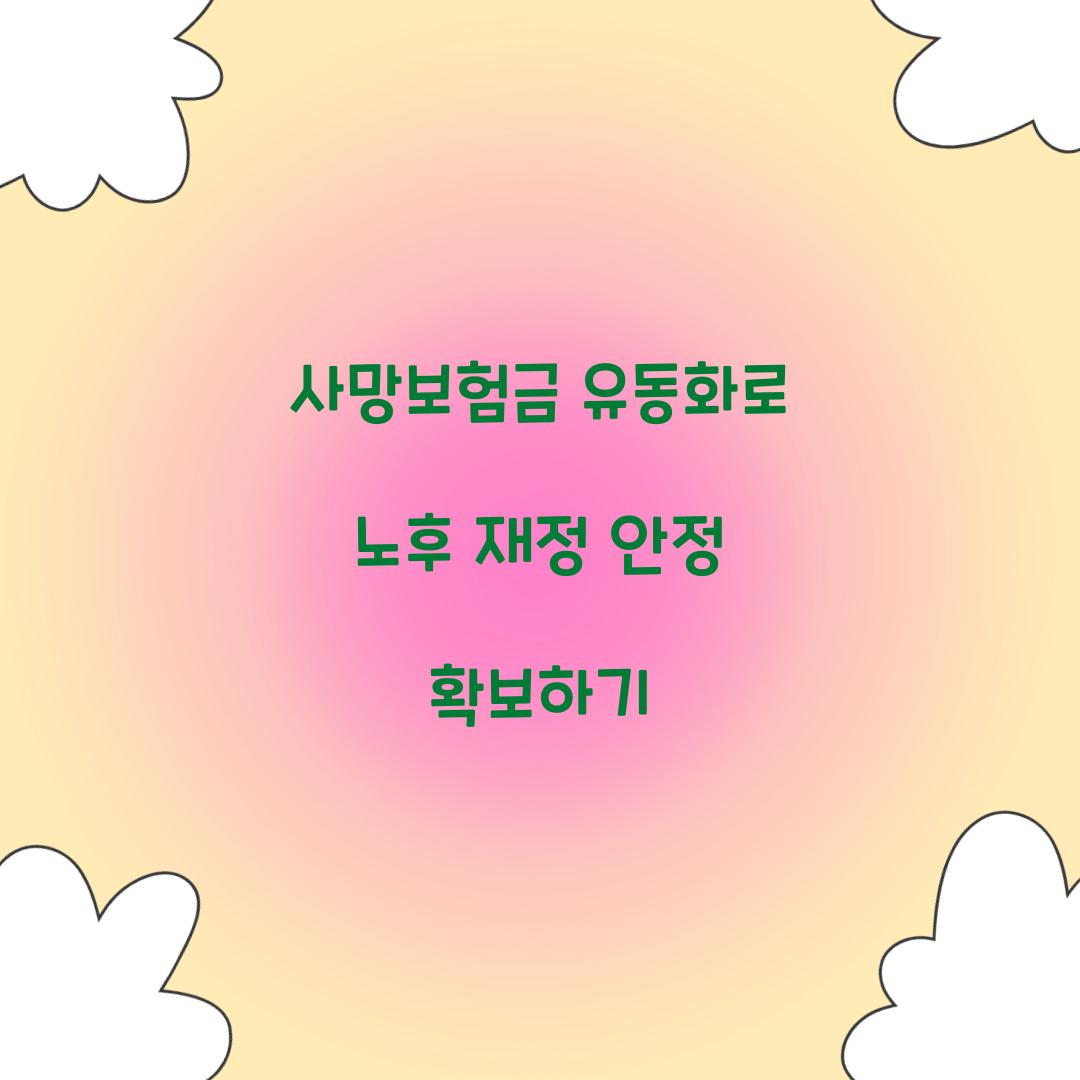 사망보험금 유동화