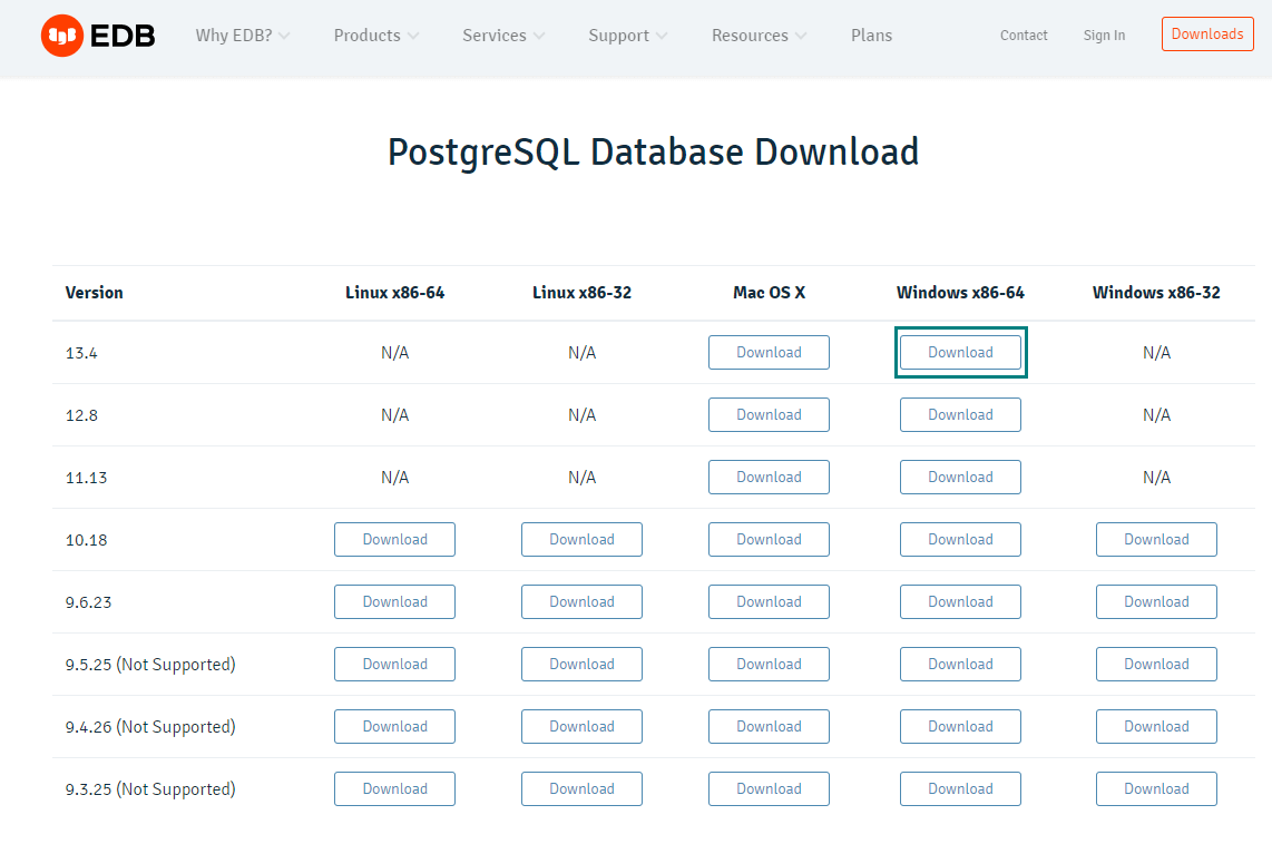 포스트그레-설치-파일-버전-선택