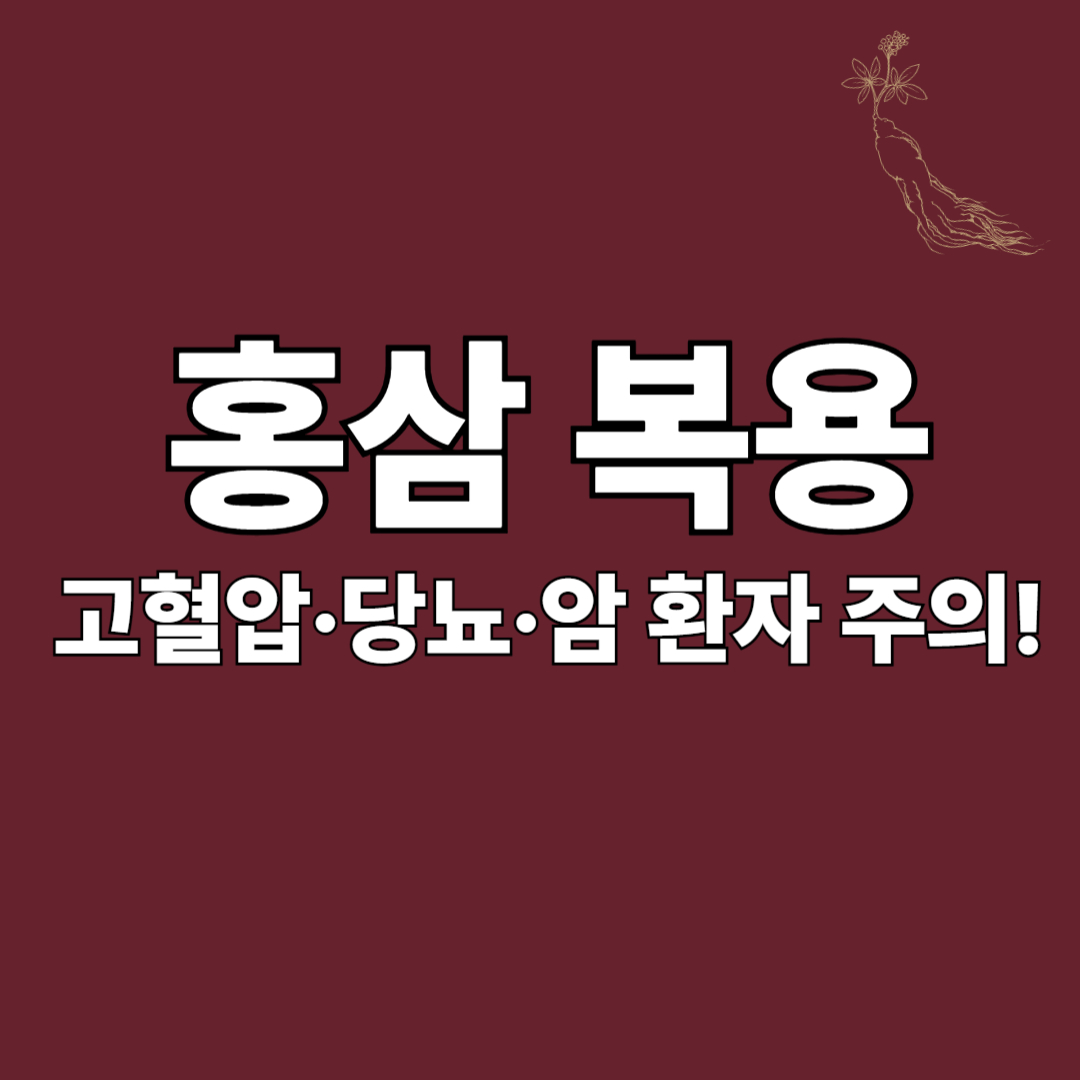 질병별 홍삼 복용 주의사항 고혈압·당뇨병·암 환자 필수 체크