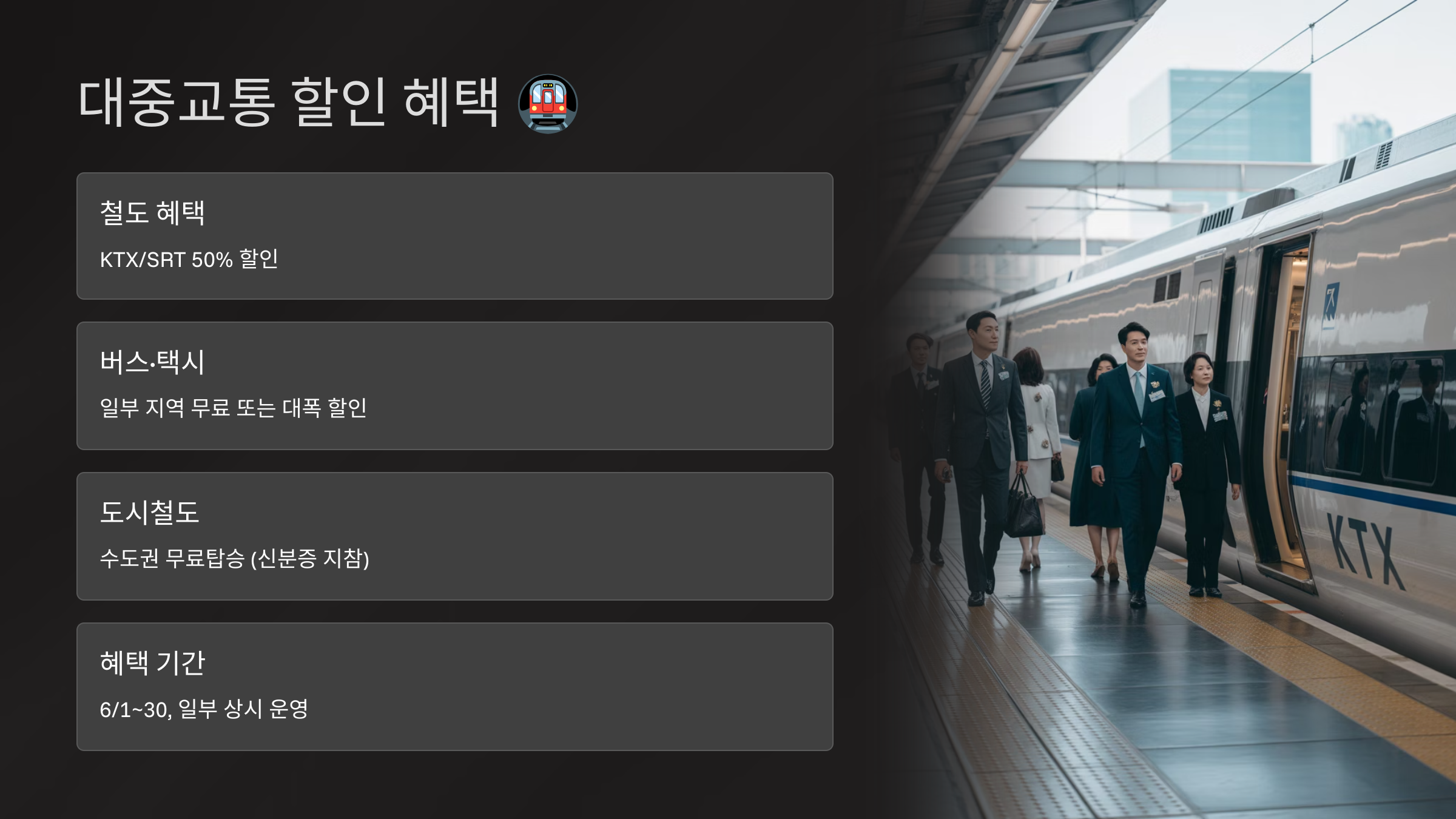 대중교통 할인 혜택