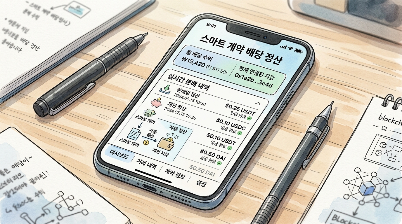 토큰화 주식 배당금 지급 매커니즘 스마트 계약 정산 확인으로 수수료 0원에 도전하는 방법