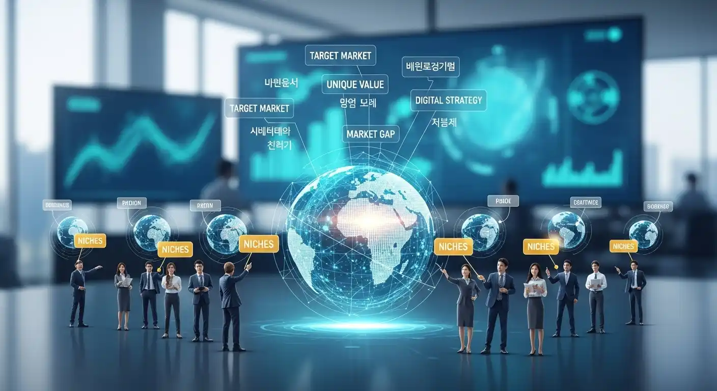 <img src="digital_market_shift_and_niche_strategy_exploration.webp" alt="디지털 환경에서 기업이 틈새 전략을 탐색하는 과정을 시각적으로 표현한 이미지 입니다">