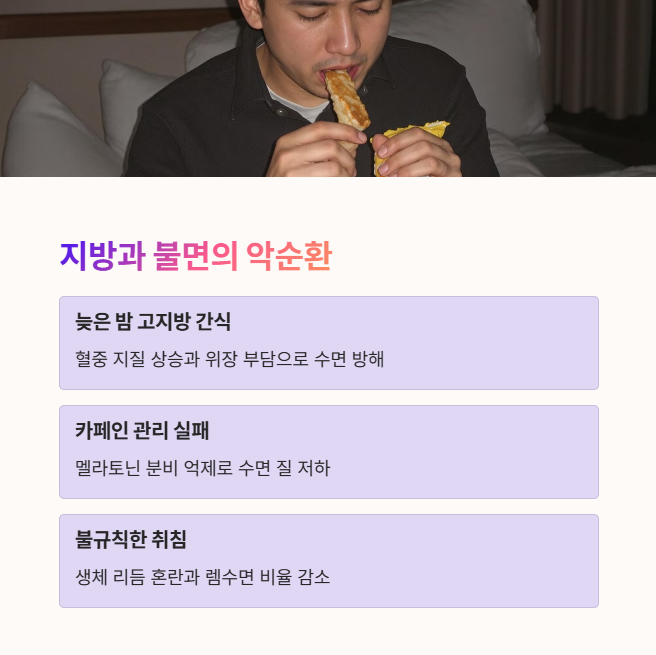 잘못된 습관이 만드는 '지방 + 불면' 악순환