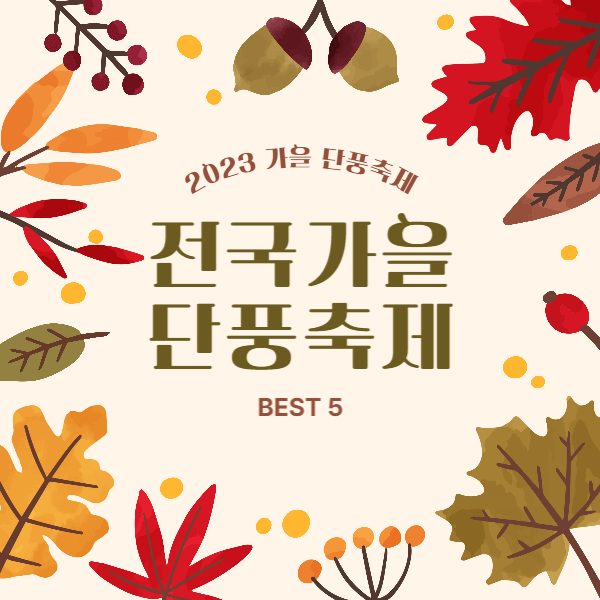 2023년 10월 11월 전국 가을 단풍 축제 BEST5