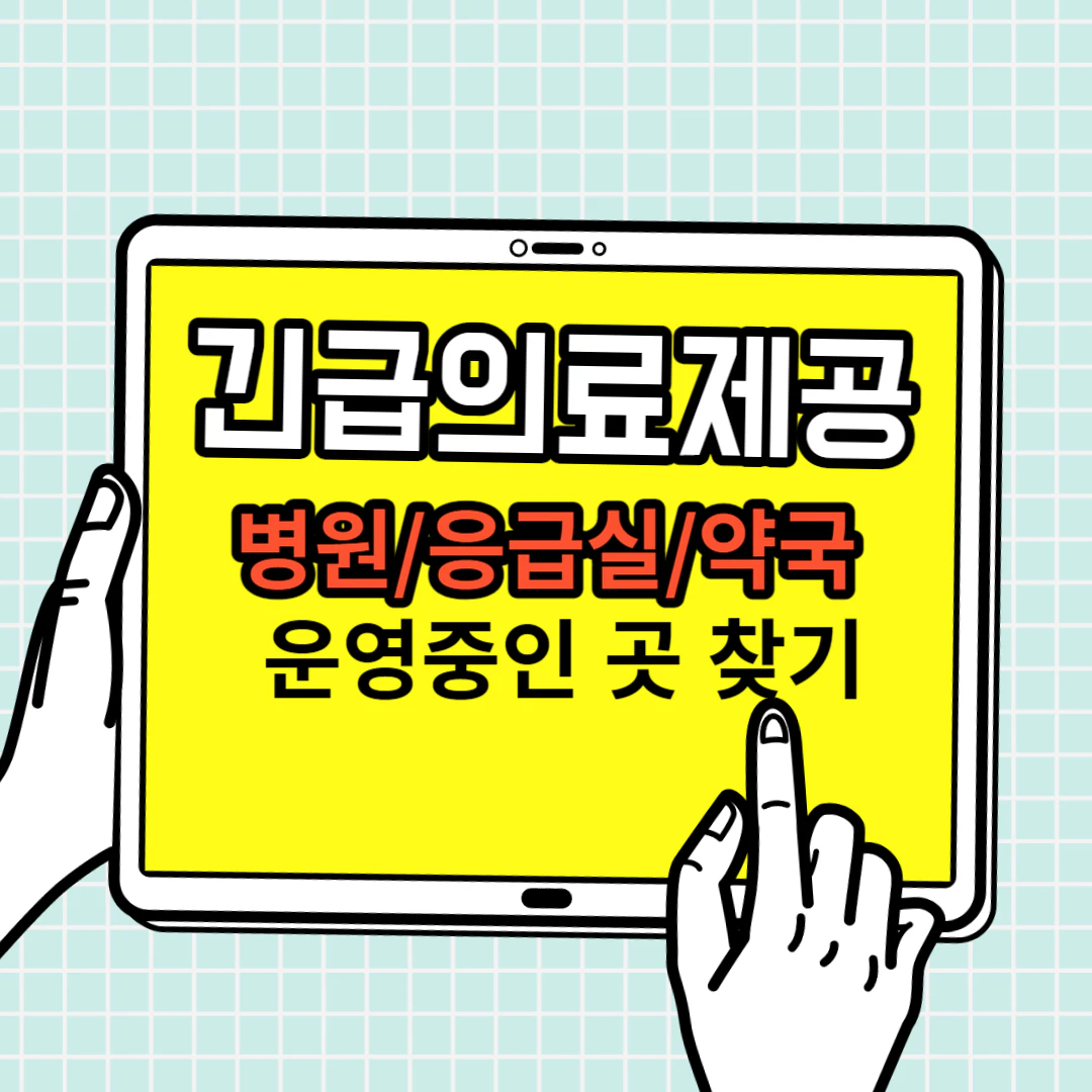 긴급상황 시 진료가능한 곳 찾기 (병원&#44; 응급실&#44; 약국)