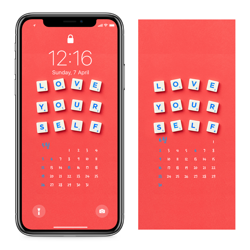 05 Love Yourself AB - 2024년5월 아이폰달력배경화면