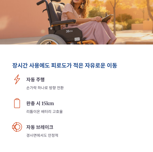 배터리형 전동 휠체어의 특징