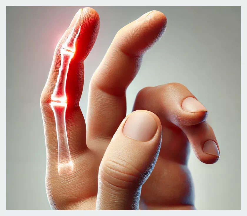 가운데 손가락이 아픈 증상