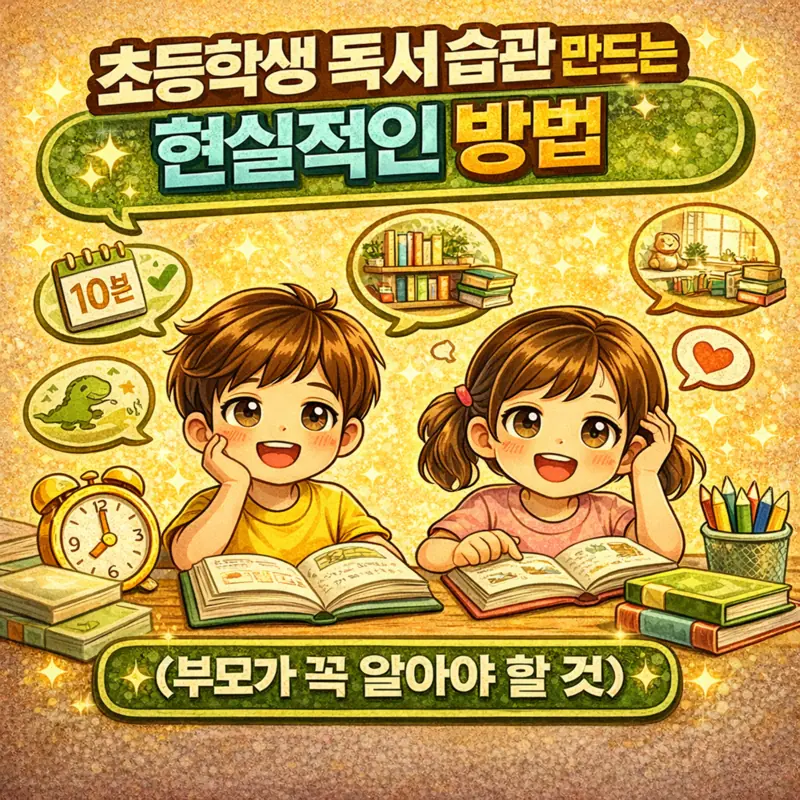 초등학생 독서 습관 만드는 현실적인 방법