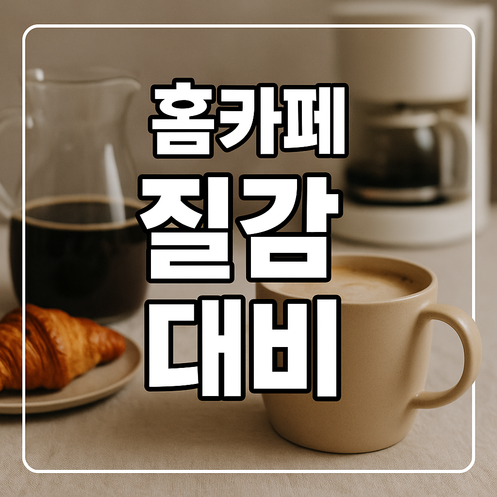 심플한 홈카페 질감 대비