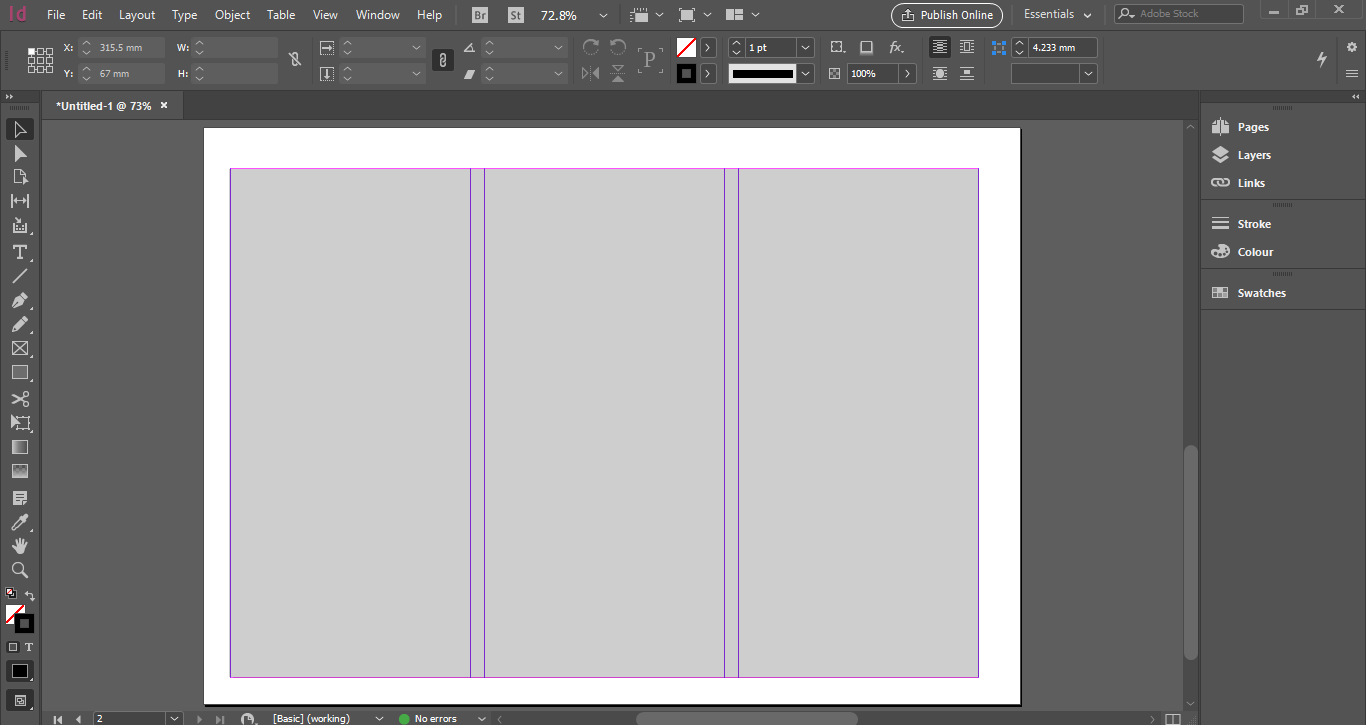인디자인-마진-생성