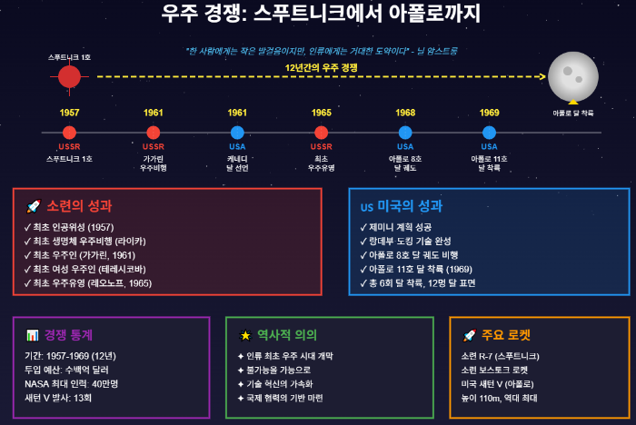 12년간의 우주 경쟁