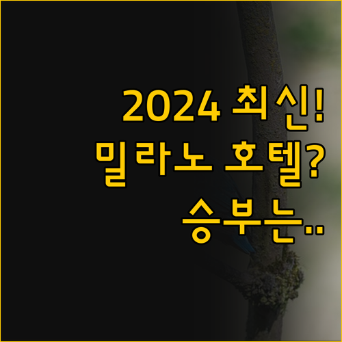 밀라노 중앙역 호텔 비교 2024 신..