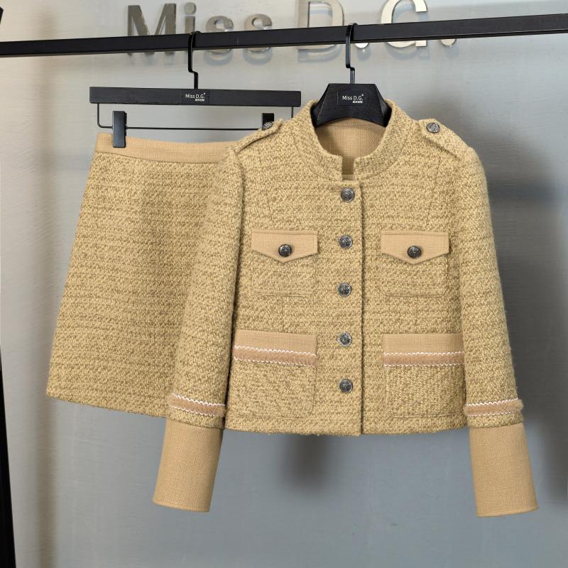 트위드 셋업 투피스 여성정장 세트 졸업식 입학식 코디세트