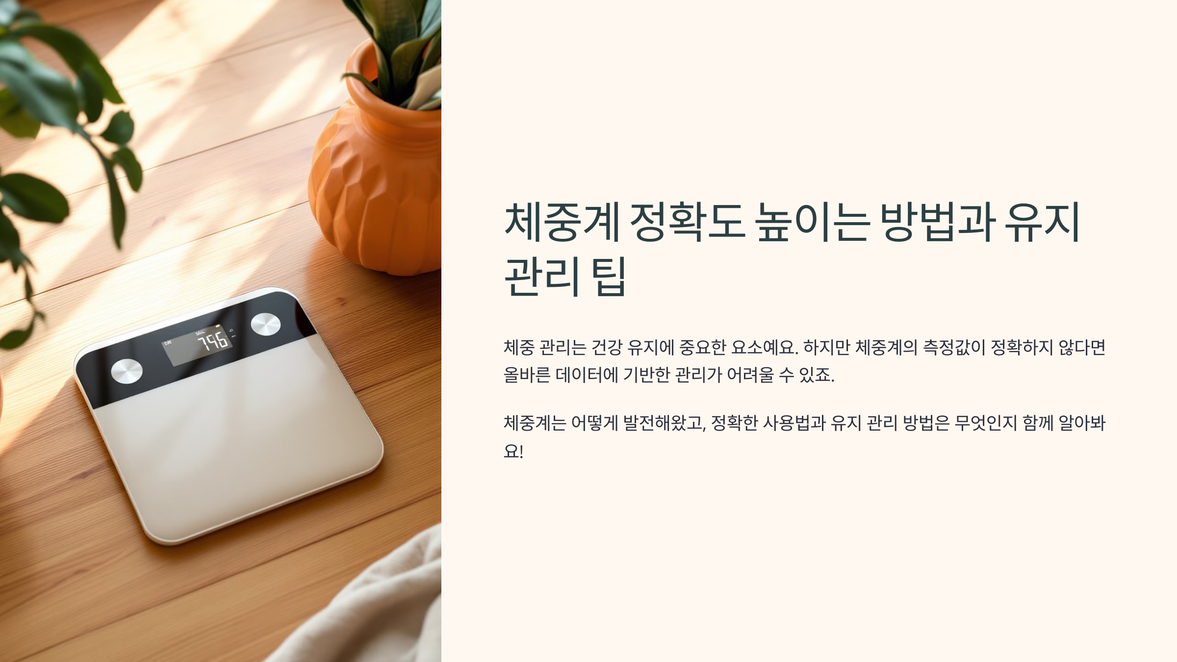 체중계 정확도 높이는 방법