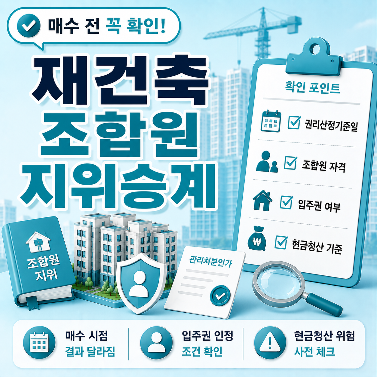 재건축 조합원 지위승계 조건 확인