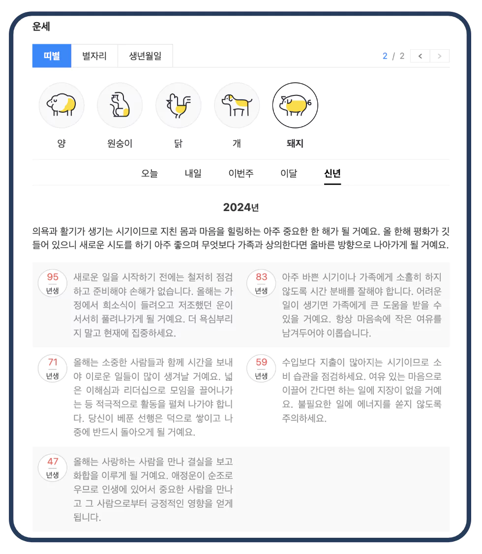돼지띠 운세