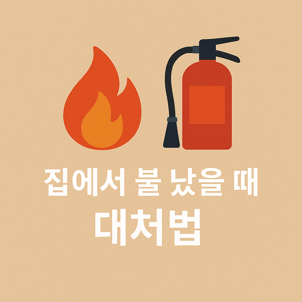 집에서 작은 불이 났을 때, 1분 안에 해야 할 행동 7가지🔥