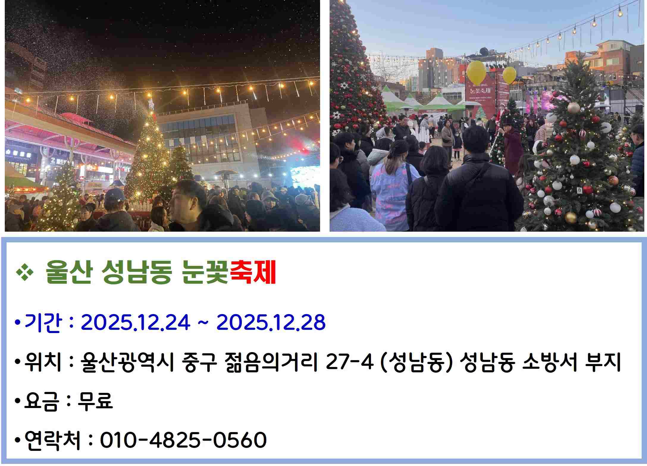 울산 성남동 눈꽃축제