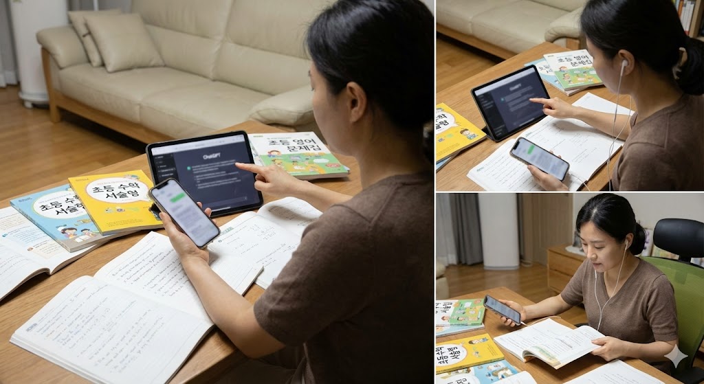 ChatGPT를 활용하여 초등 수학 및 영어 문제풀이 사용해 본 경험