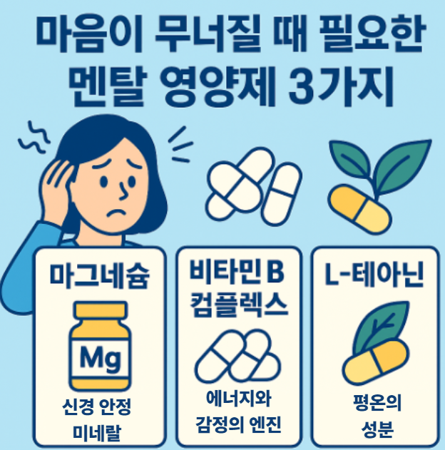 마음이 무너질 때 필요한 멘탈 영양제 3가지