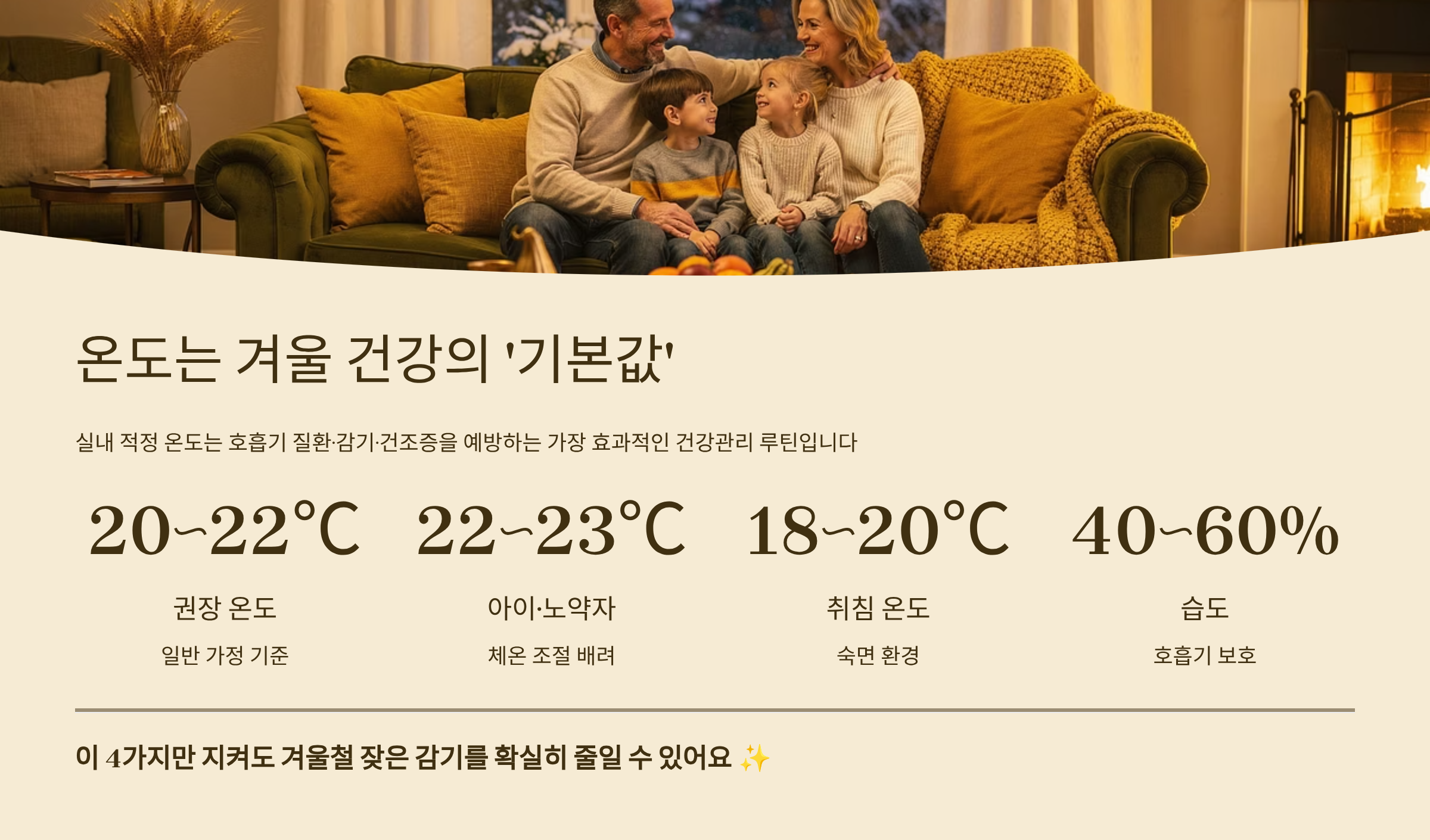 겨울철 실내적정온도 핵심정보