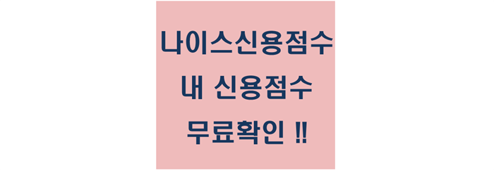 나이스 신용점수 무료 확인 사각 문구