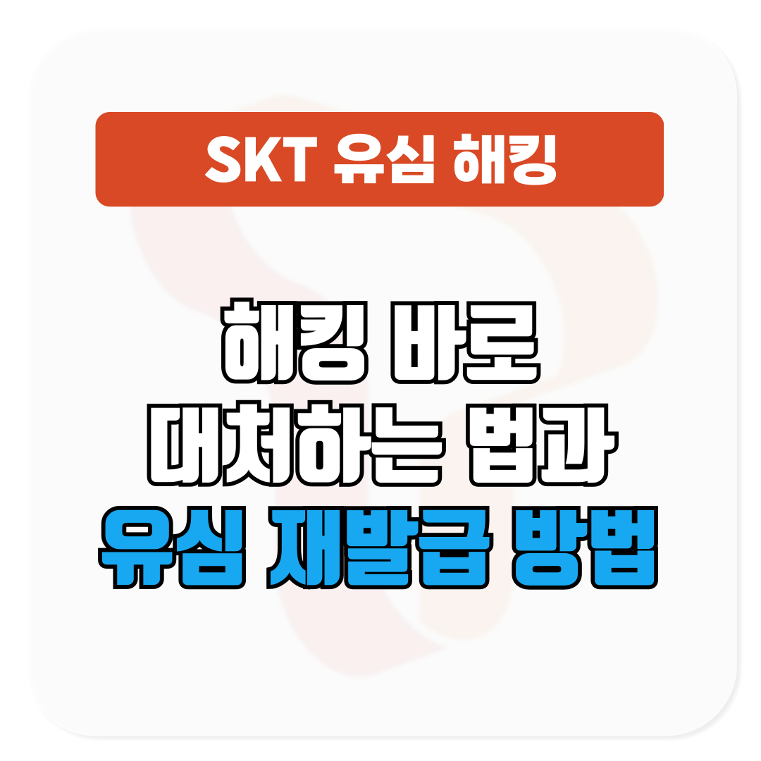 SKT 유심 해킹 바로 대처하는 법│무료 재발급 방법