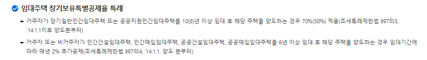 양도소득세 장기보유특별공제율