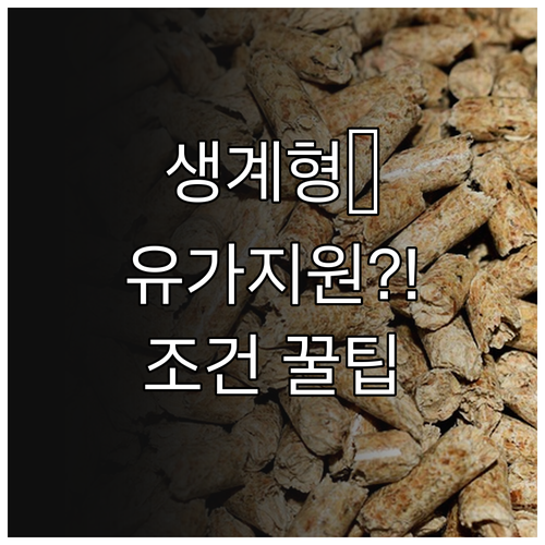 생계형 차량 유가 보조금 받는 조건과..