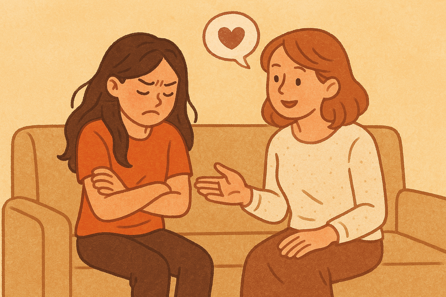 13세 이상 사춘기 아이 성적 스트레스, 거짓말, 친구 관계 갈등에 대한 훈육 관련 이미지