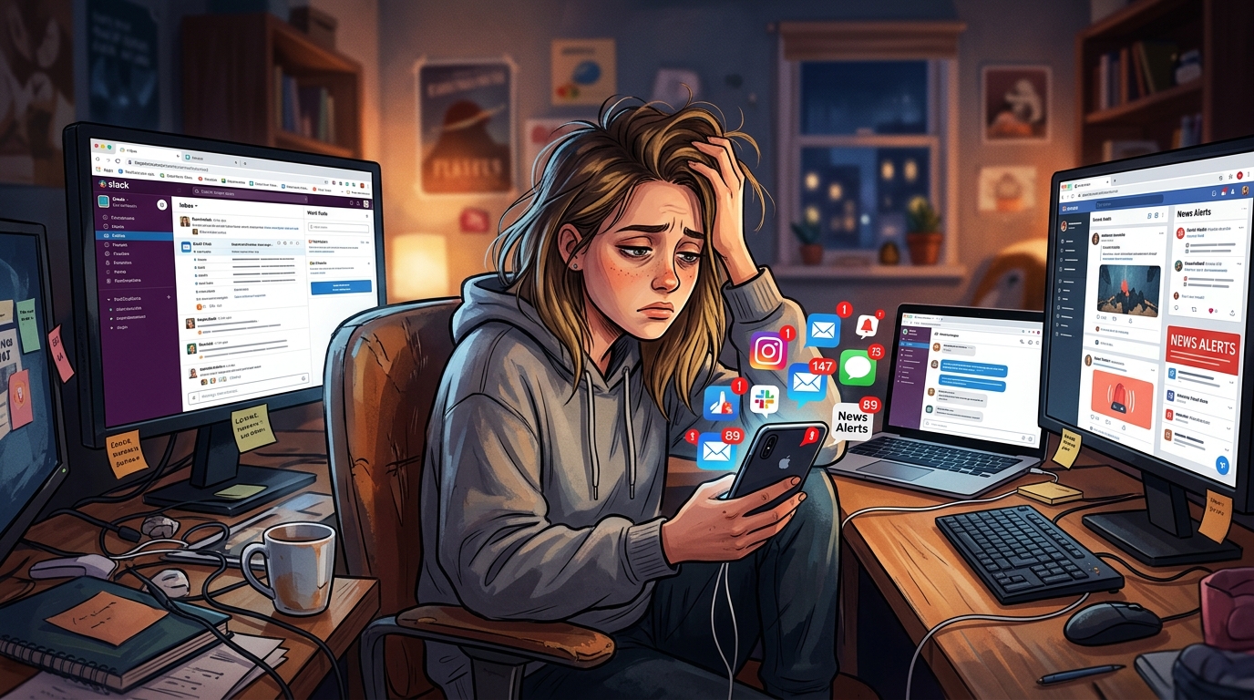 스마트폰에 지친 하루