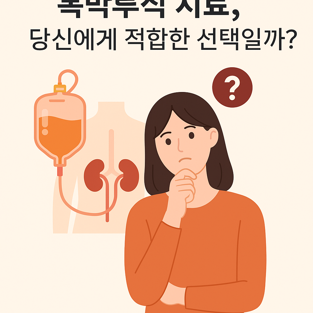 복막투석 치료, 당신에게 적합한 선택일까?