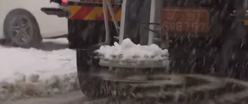 제설차 염화칼슘 분사