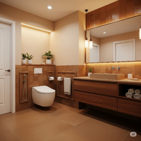 위생적인 화장실 이미지