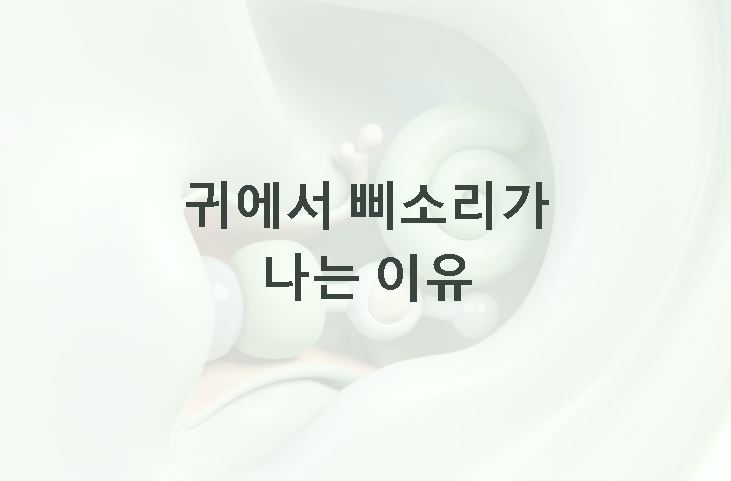 귀에서 삐소리가 나는 이유