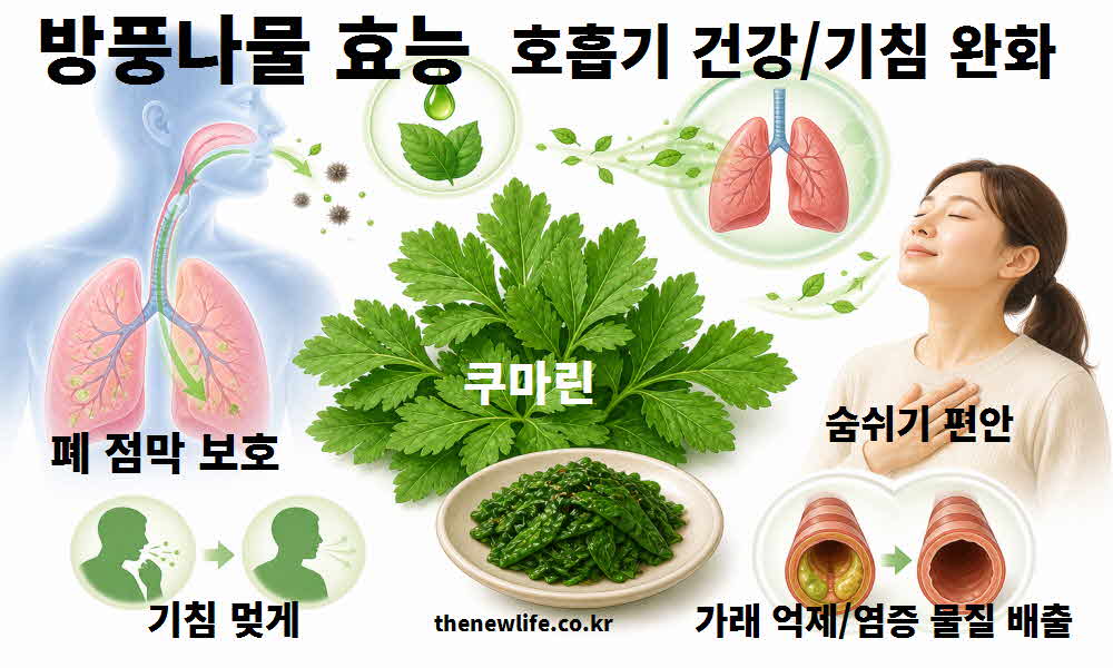 방풍나물 효능 호흡기 건강 기침 완화