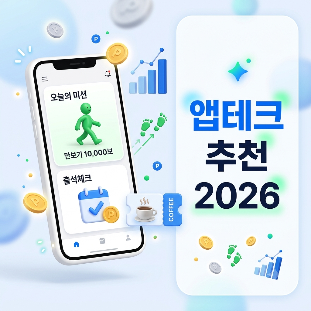 앱테크 추천 2026 걷기 출석체크 소액 리워드 썸네일