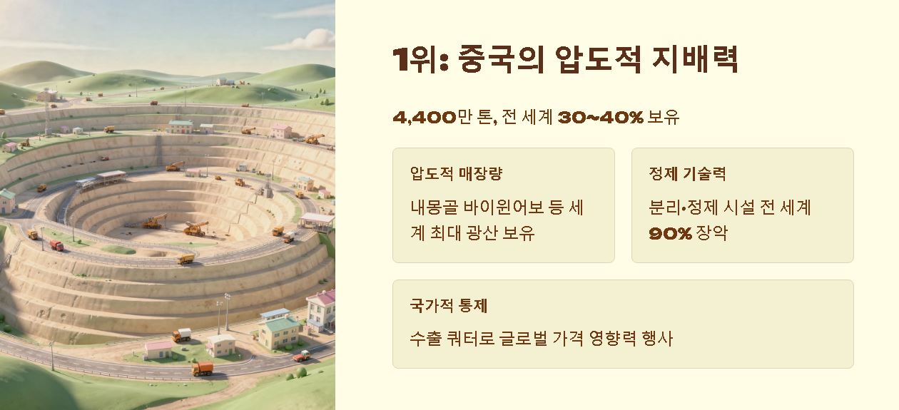 희토류 매장량 순위 알아보기